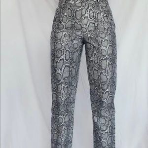 BNWT TIGER MIST TARNI PANT SNAKESKIN VEGAN LEATHER